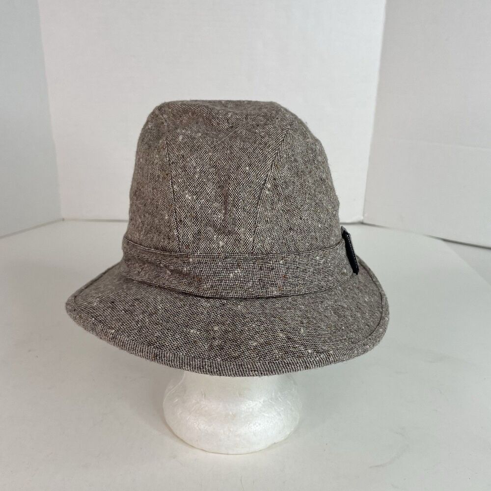 Pendleton Men’s Fedora Style Wool Hat, Fitted 7 1/2, Grey, Lined